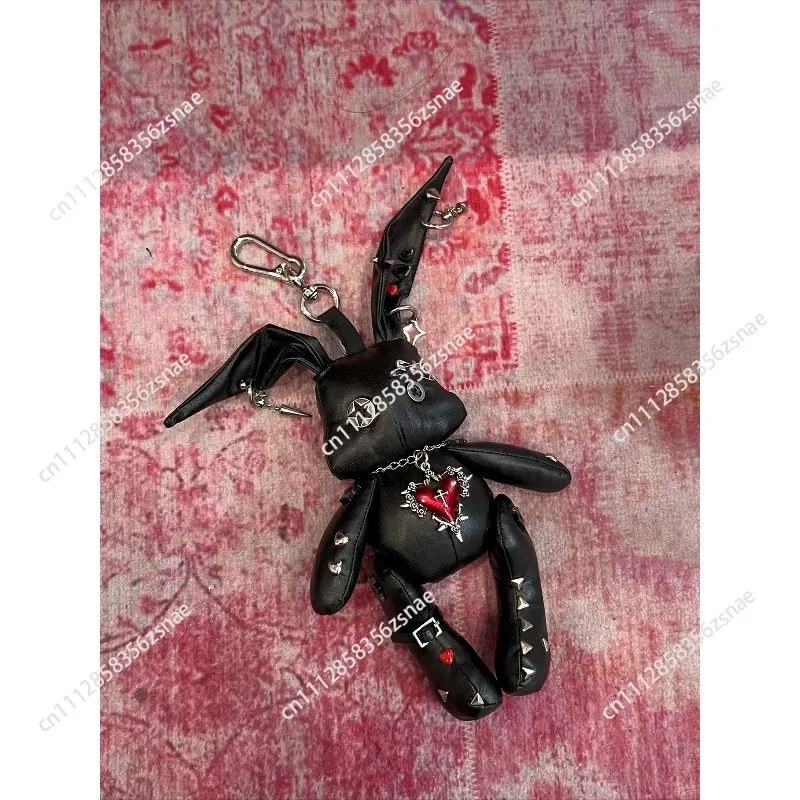 Neon Riveting Rabbit Series/Original Y2K Plush Doll Millennium Handmade Tide Play Pendant