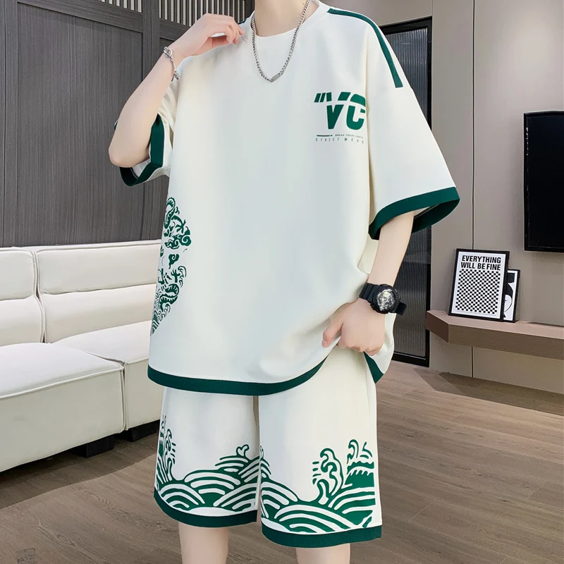 ensemble-de-vetements-de-sport-decontractes-pour-hommes-t-shirt-a-manches-courtes-en-soie-glacee-et-short-tendance-estivale-pour-les-jeunes-100-fibre-de-polyester