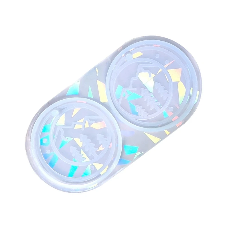 Fashion Earring Mold DIY Craft Molds Round Pendant Moulds Silicone Material DIY Hand-Making Supplies for Earring Pendant
