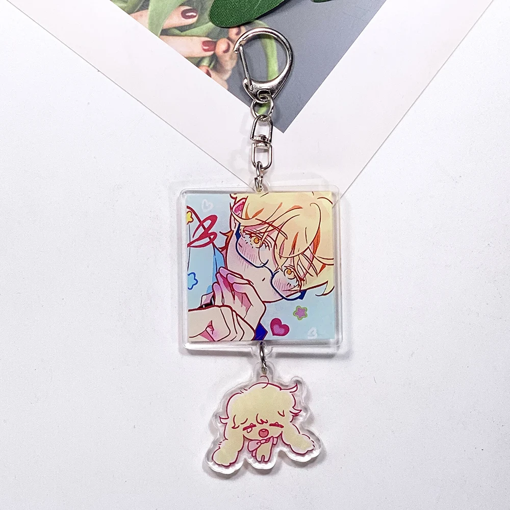 1/8Pcs Cartoon Alien Stage Acrylic Keychain Accessories Cute Student Bag Charm Backpack Pendant Popular Key Ring Gift For Friend