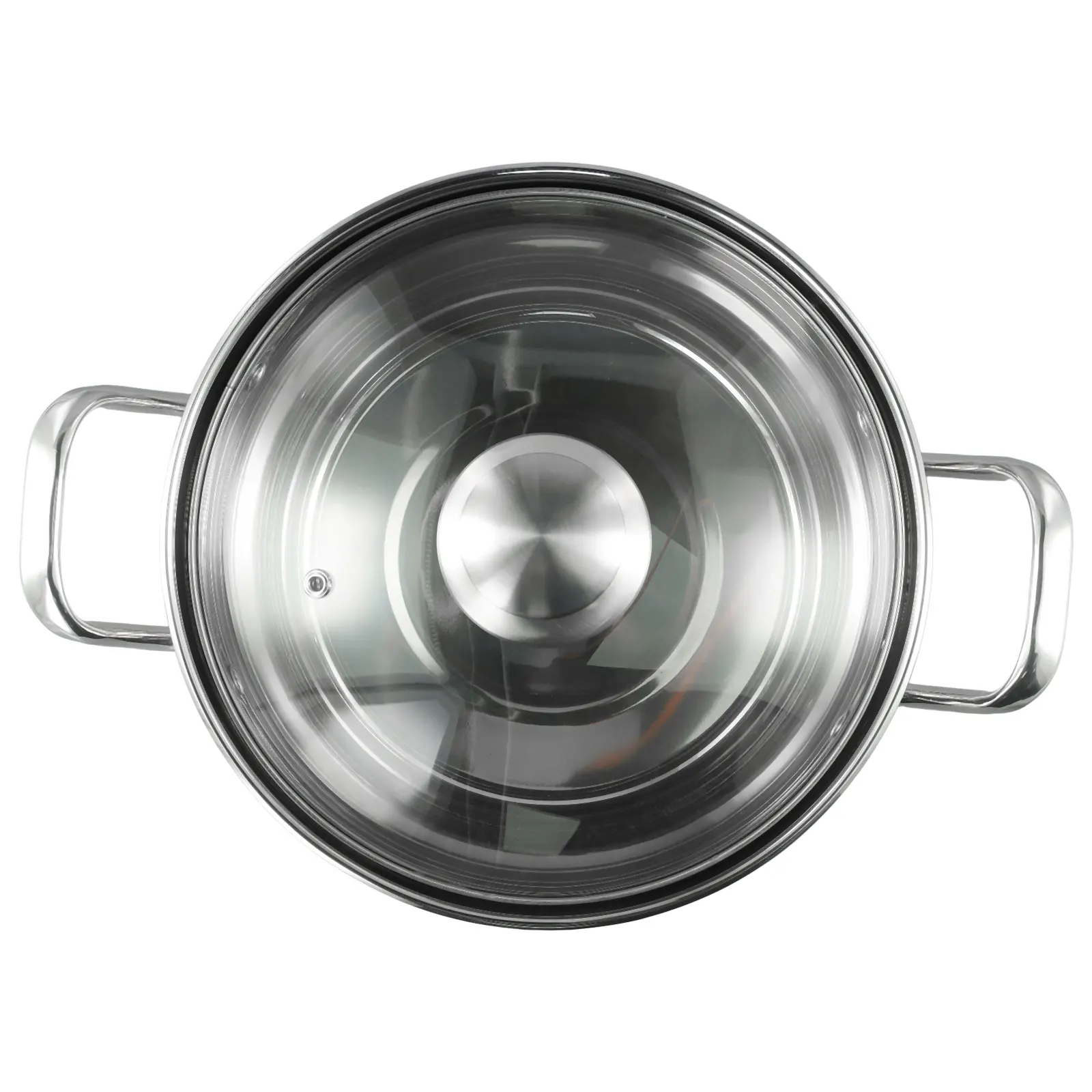 Cooking Pots Soup Pot Stockpot Cookware Silvery With Glass Lid 1 Set 24x13.7cm Kitchen Tool Kitchen Accessories