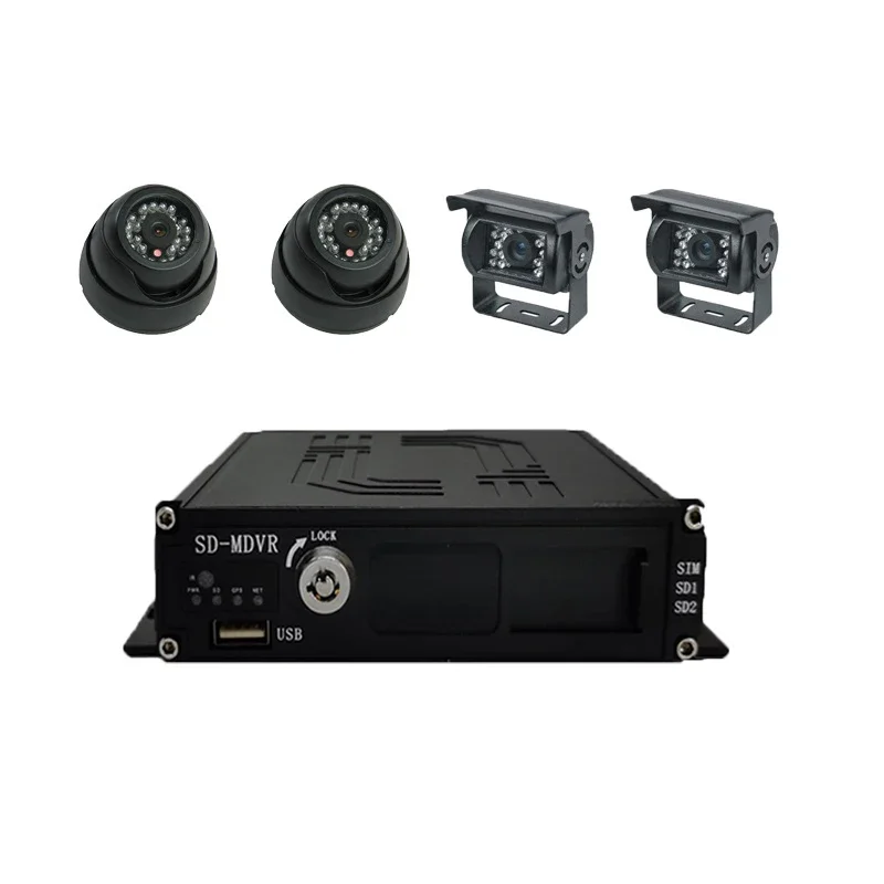 4CH Mobile DVR Security Camera System with Lively Video Monitoring System Vehicle Car dashcam with gps Mdvr