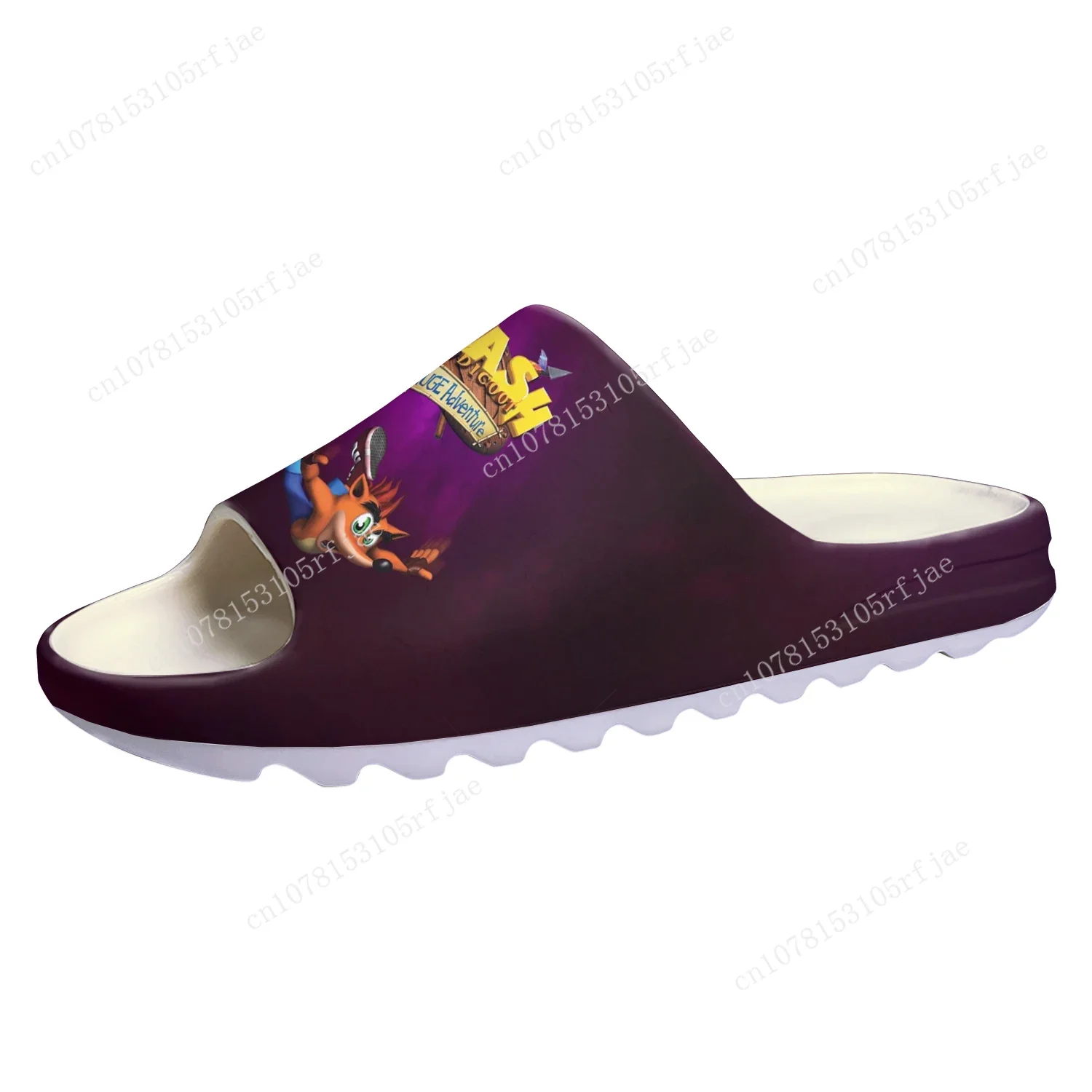 Crash Bandicoot Soft Sole Sllipers Hot Cartoon Game Mens Womens Teenager Fashion Home Clogs Custom Water Shoes on Shit Sandals