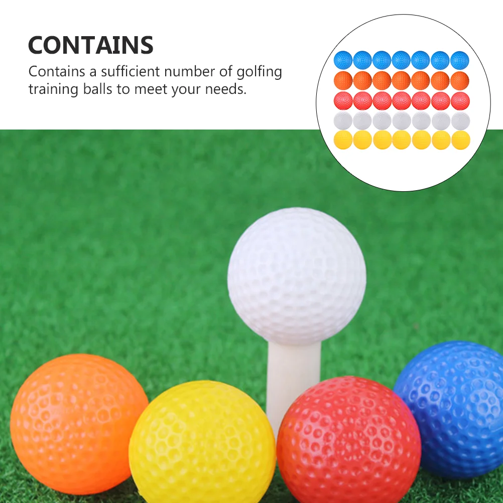 Hollow Ball Golf Mat para treinamento de golfe, Plastic Swing Practice, 35 Pcs