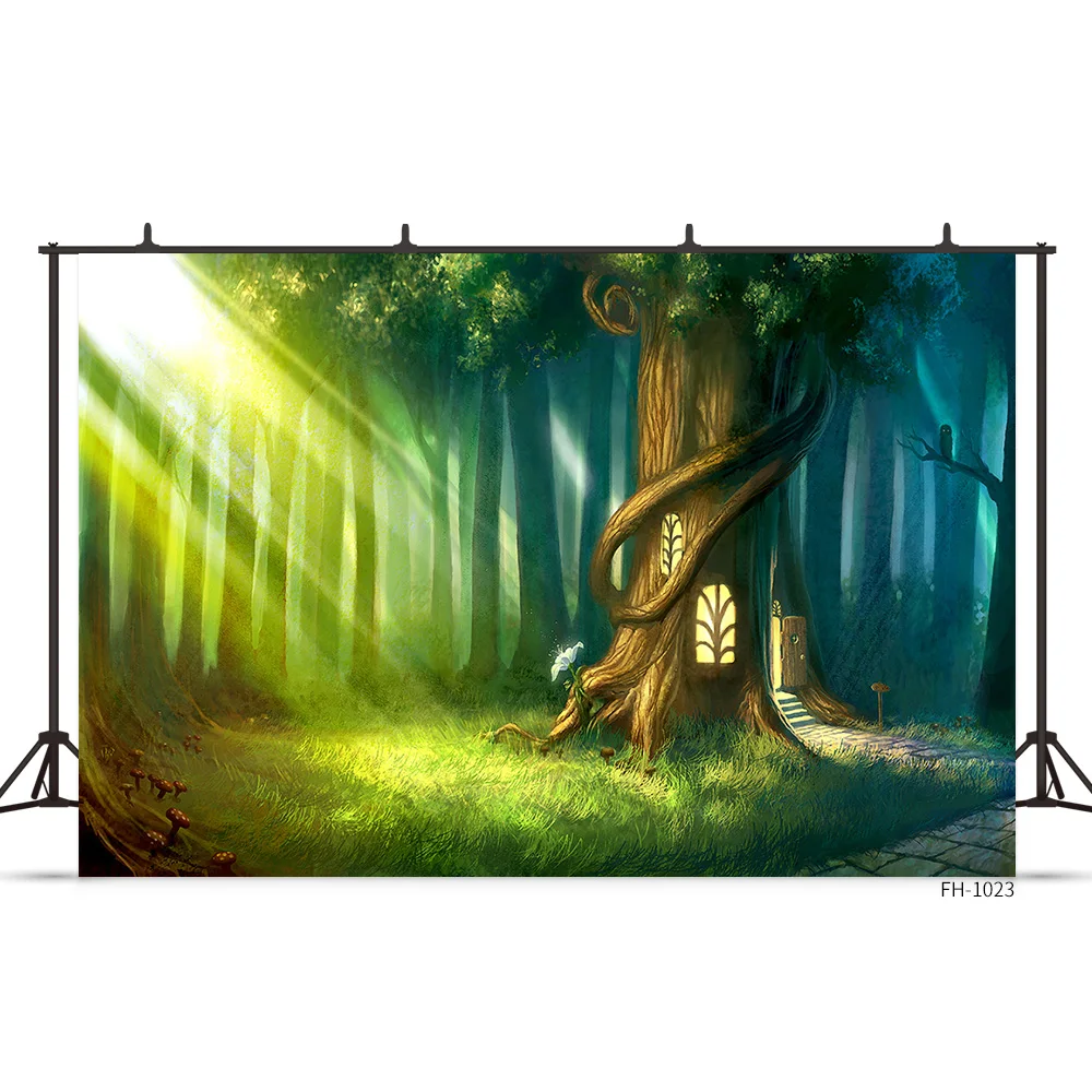Dromerig Wonderland Zomer Jungle Bosbomen Baby Prinses Magische Fee Achtergrond Vinyl Fotografie Achtergronden Fotostudio Rekwisieten