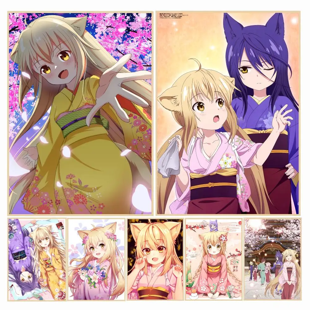 anime K-KONOHANA KITAN-N Painting Calligraphy Boho Botanical Decor for Living Room Elegant Home Style