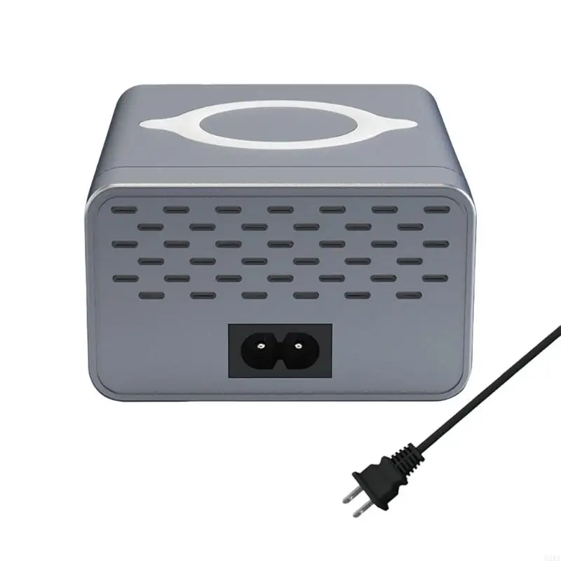 62KA 9 in 1 80W 4XUSB+4XTYPE C مع إمكانية شحن سريع لاسلكي 15W