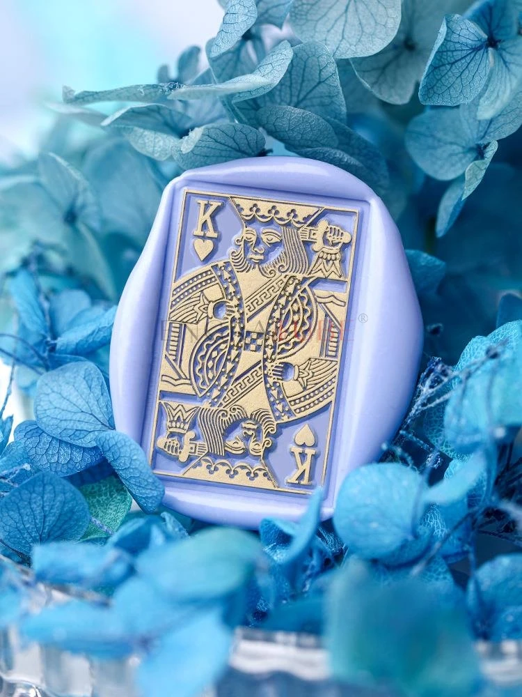 Chess Time Seal Wax Stamp Cardinal K Money Poker Ace OF Spades Dice Game DIY For Cards Envelopes Invitations Scrapbooking