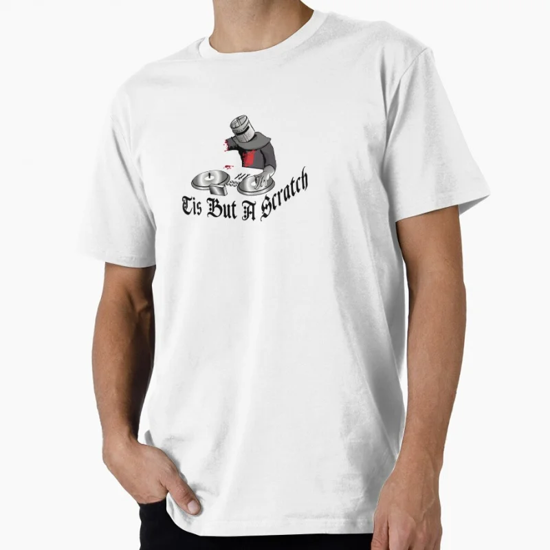 

Tis' But a Scratch 80s British comedy Monty Python Funny Gift T shirt for men Large size Tops 100% cotton printed clothes
