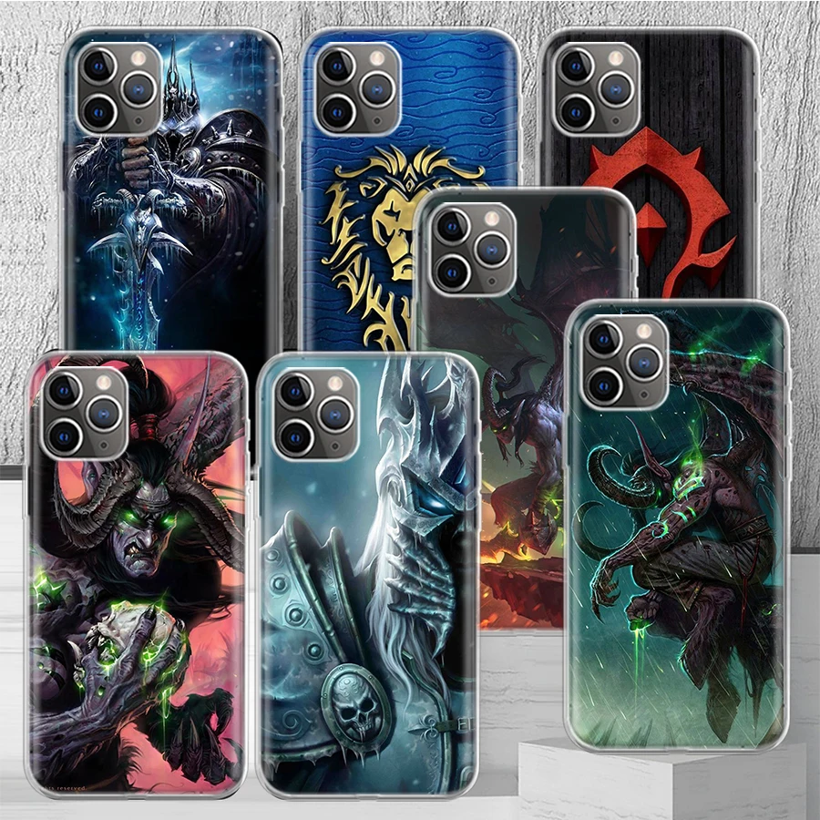 W-World Of W-Warcraft W-Wow Phone Case Cover For iPhone 14 13 Pro 11 15 Art 12 XR X XS Max 7 8 6S Plus SE Soft Pattern Coque