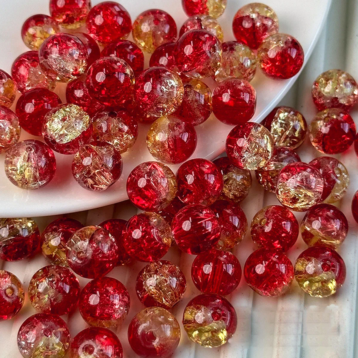 8 مللي متر الثلج الطبيعي متصدع كريستال الخرز DIY بها بنفسك اليدوية لصنع المجوهرات سوار إكسسوارات عقد