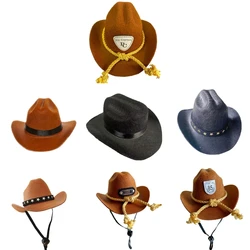 Cat Cowboy Costume Hat Small Dogs Cat Nonwoven Sun Cap Puppy Festival Headgear