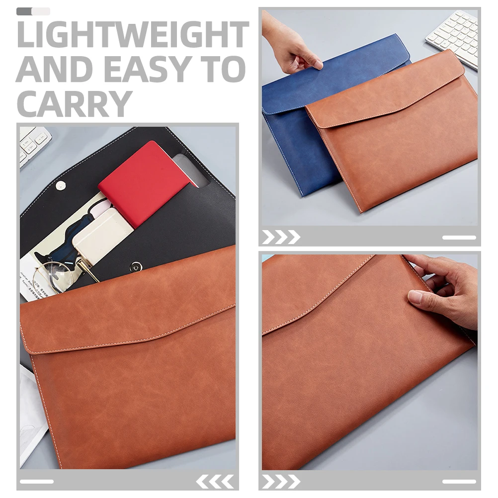 

3 Pcs Waterproof File Bags Large Capacity Lightweight Portable Imitation Document Holders File Storage Practical