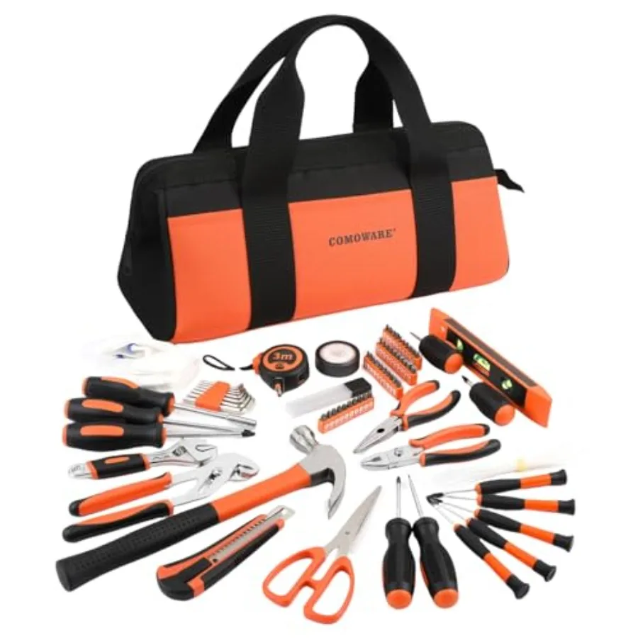 

COMOWARE 218 Pcs Home Tool Kit - Basic Household Hand Tool Set Truck Tool Kit Socket Wrench Combination Tool Set for Home with