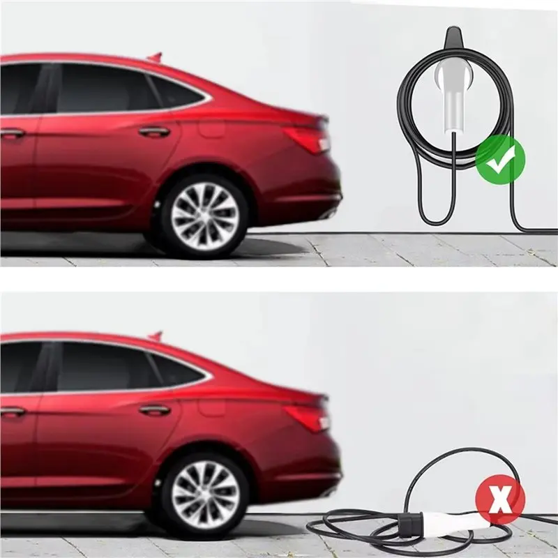 Best-Selling 3X Electric Vehicle Type 2 Charger Plug Holder EV IEC 62196-2 Charging Organizer Cable Plug Wall Mount Socket