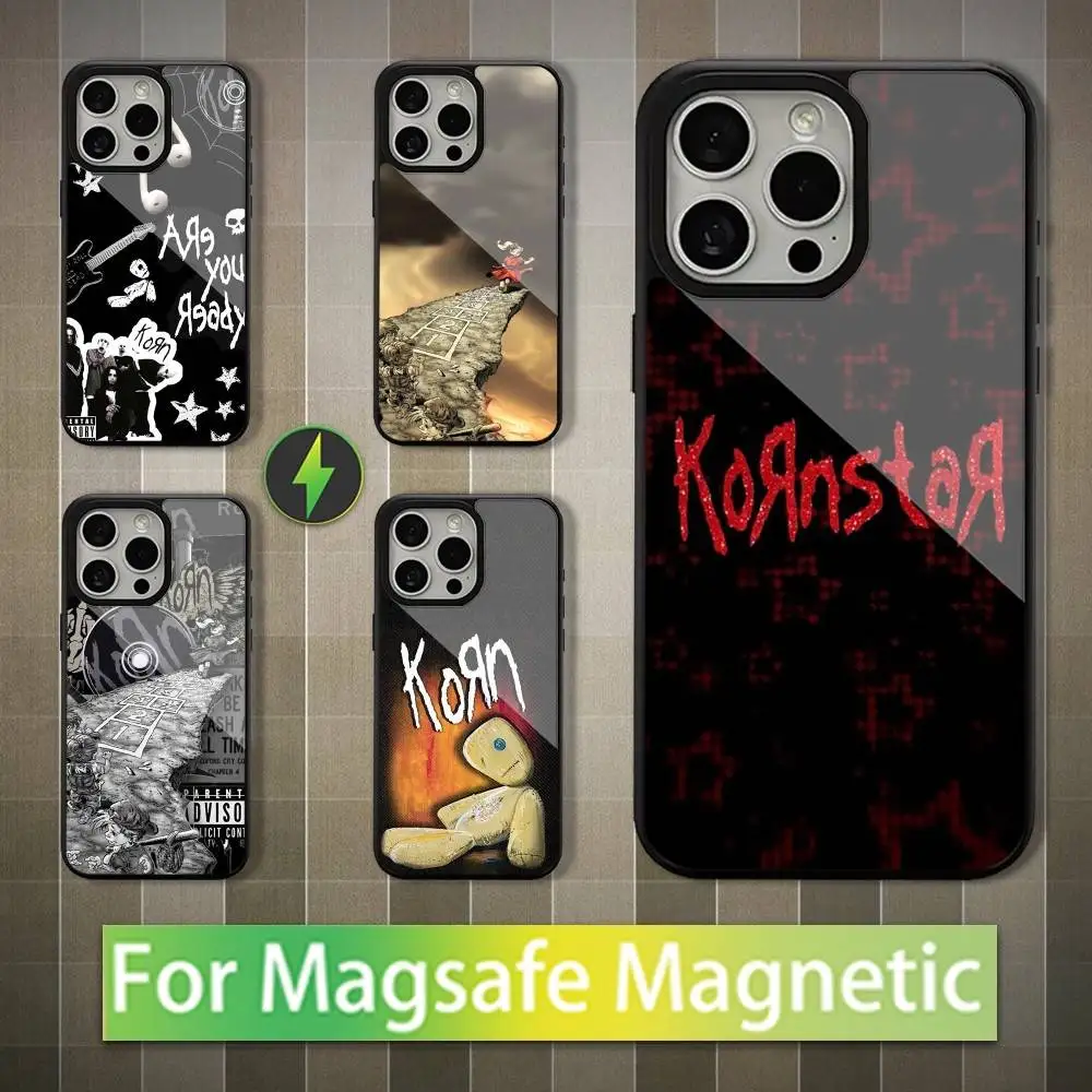 

Rock K-Korn-ES Band Phone Case For iPhone 16,15,14,13,12,11,Pro,Max,Plus,Mini,Magsafe,Magnetic Wireless Charging Case