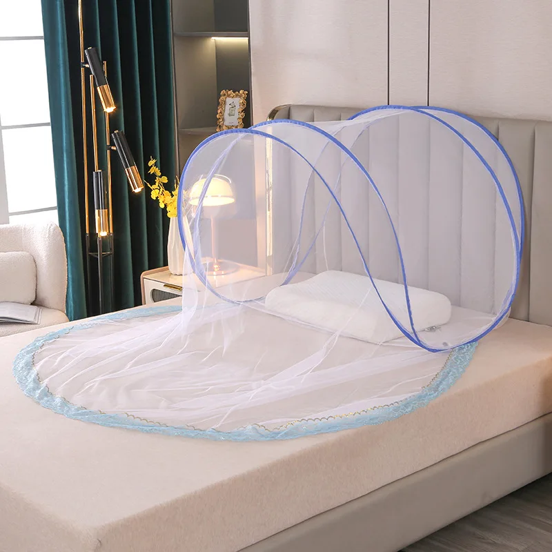 No Install Anti-mosquito Head Cover Home Encrypted Mesh Small Mosquito Net Business Travel Foldable Portable Yurt Mosquito Net
