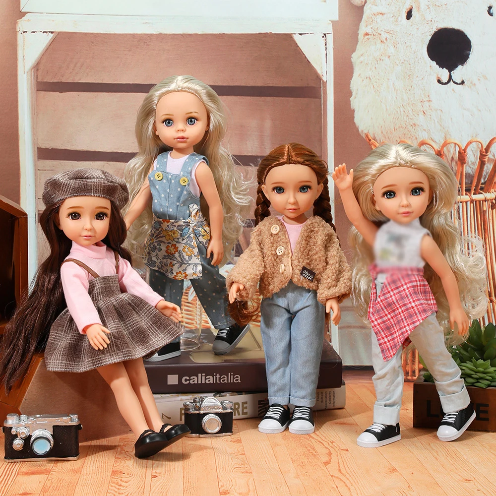 

30cm Cute Girl Doll With Clothes Suit Joints Movable 1/6 Doll Dress Up Toy Fashion Long Hair Dolls Girl Children Birthday Gift