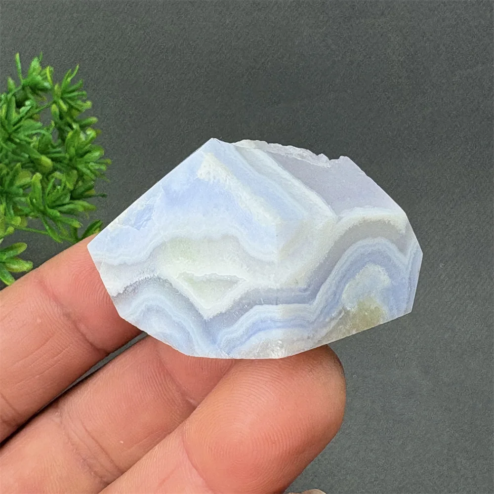 Natural Blue Lace Agate Crystal Polyhedron with Cavities - Unique Home Decoration Perfect for Adding a Touch of Nature