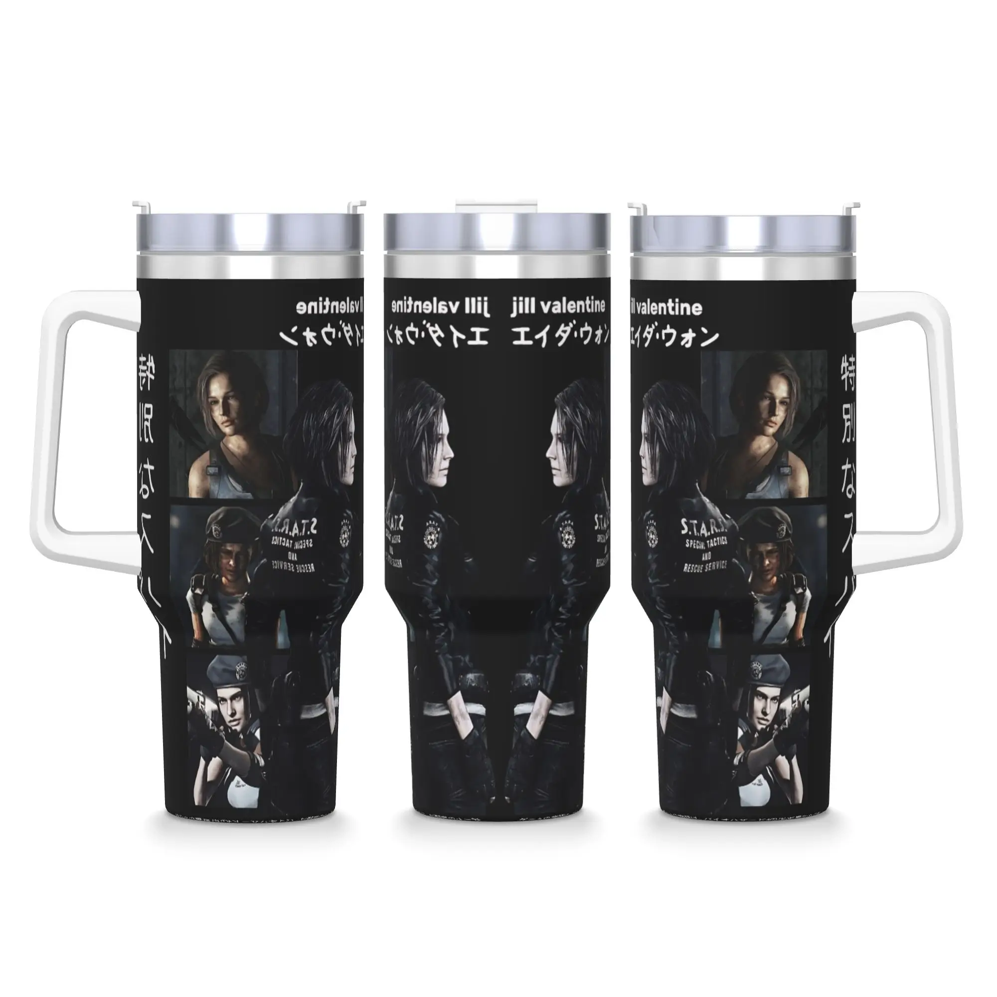 Stainless Steel Tumbler Resident Evils  Coffee Mug  Leakproof Cold and Hot Mugs Cup Driving Design Water Bottle