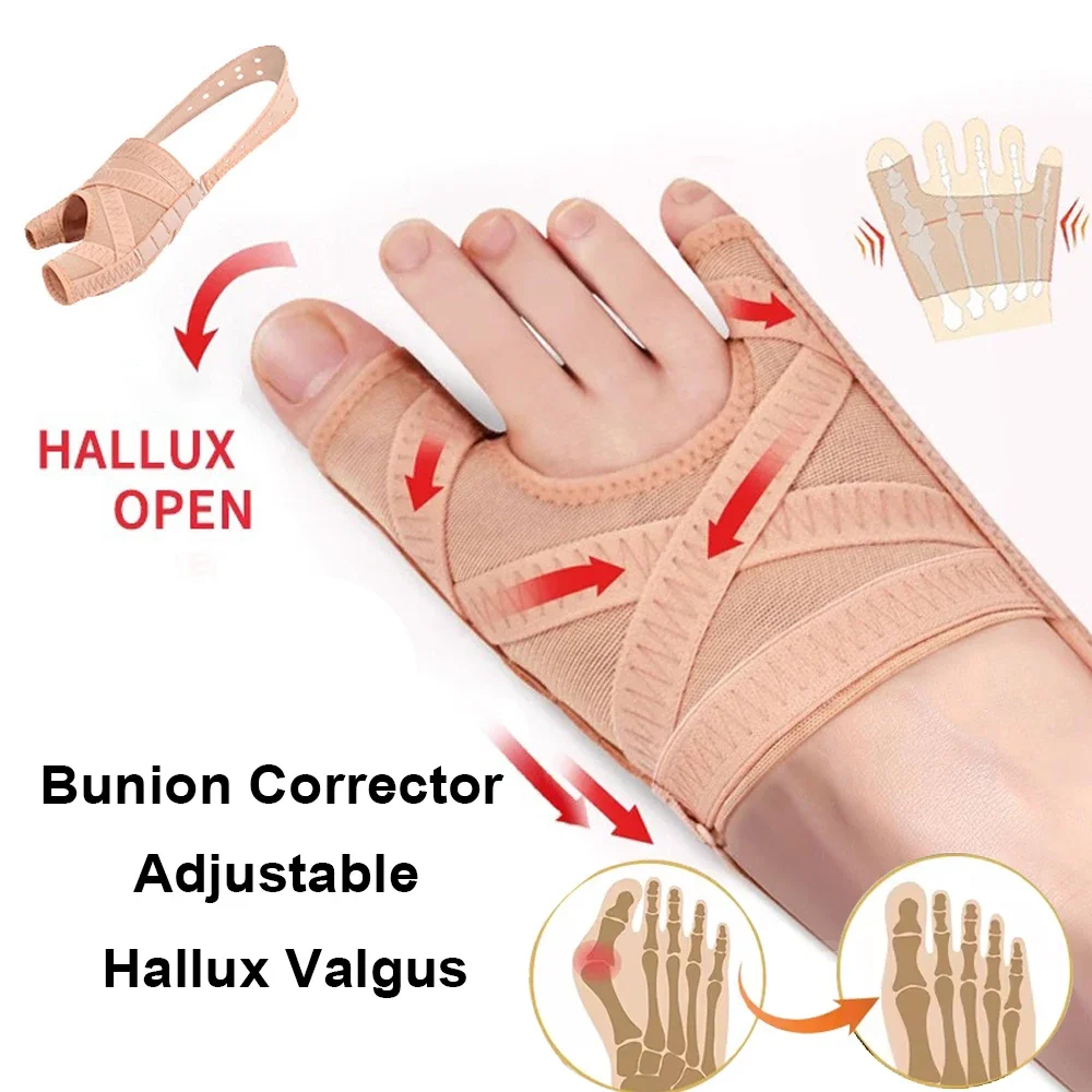 

Adjustable Hallux Valgus Bunion Corrector Toe Separator Orthotics Feet Bone Adjuster Thumb Straightener Pedicure Foot Care Tools