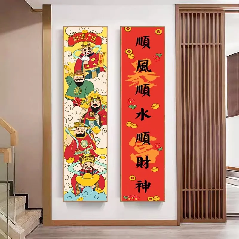 

Новая Алмазная вышивка 2026: Привлекающая богатство вертикальная картина в китайском стиле для гостиной, с цветочным узором, для домашнего декора