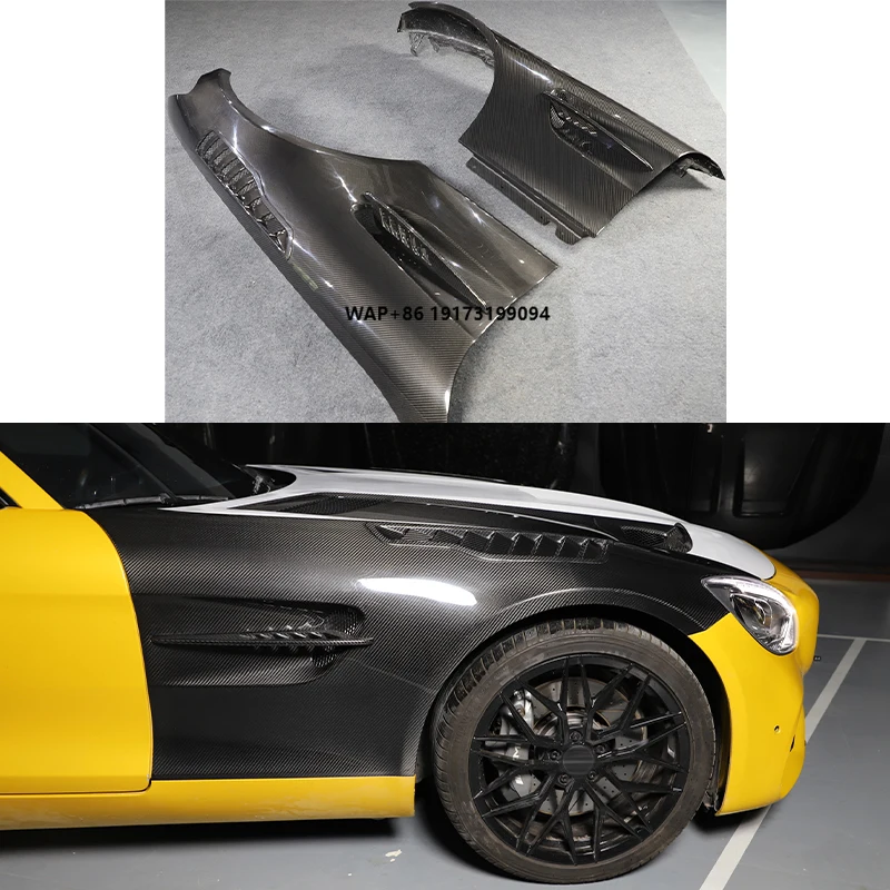 

Car Upgrade Carbon Fiber Fender New Condition Fit for Benz 2015-2023 AMG GT GTS GTR Pro Style