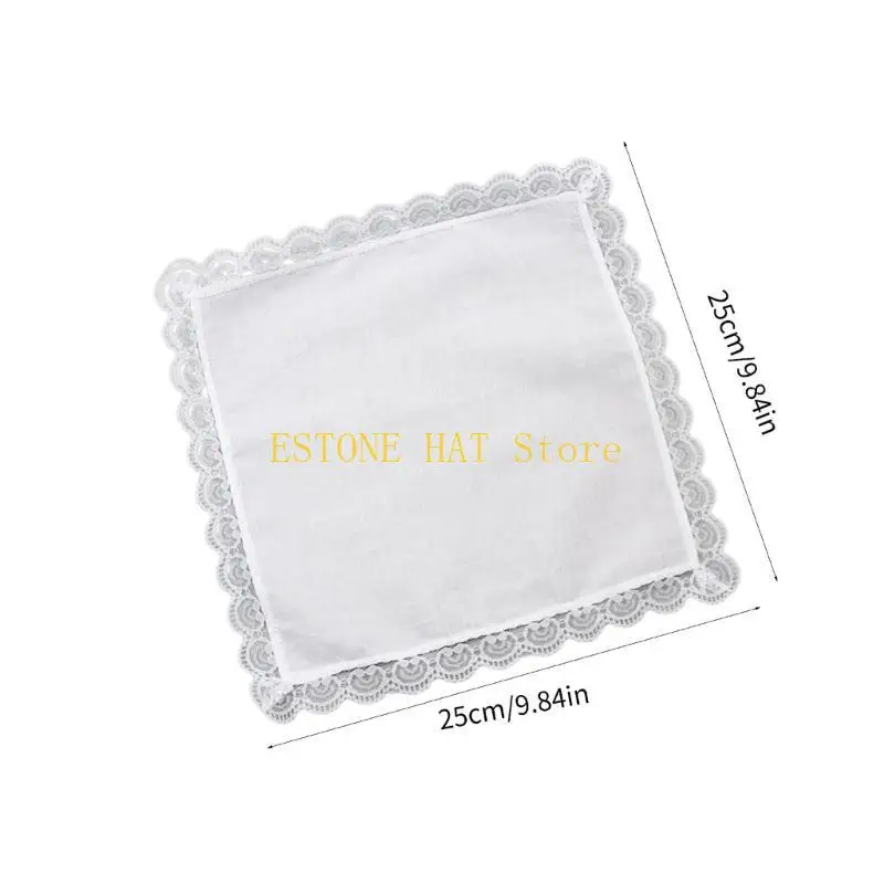49MF Lace Pocket Handkerchief White for Grooms, Weddings for Fitness Enthusiasts and Adventurers