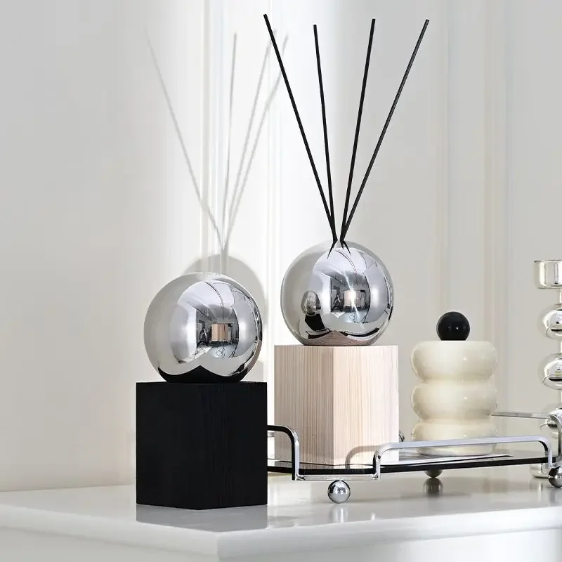 Wooden Base Stainless Steel Aromatherapy Diffuser Unscented Wooden Base Home Decor Diffuser Holiday Ornament Without Oils