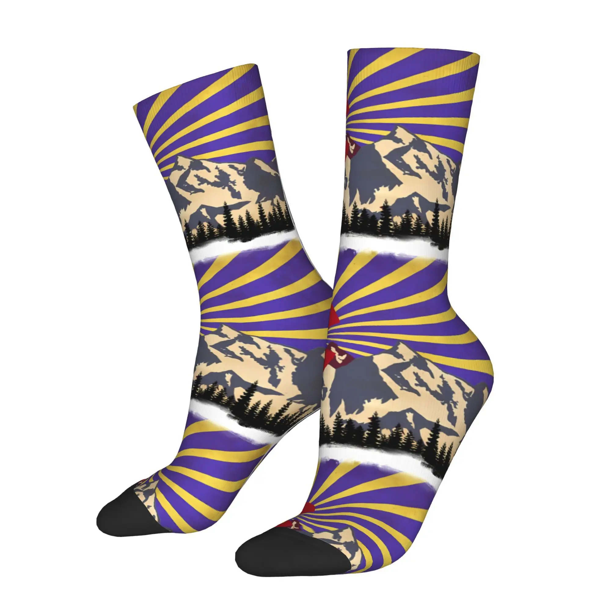 

Vintage Colorado State Flag Men's Socks Unisex Novelty Crazy Crew Sock Gift