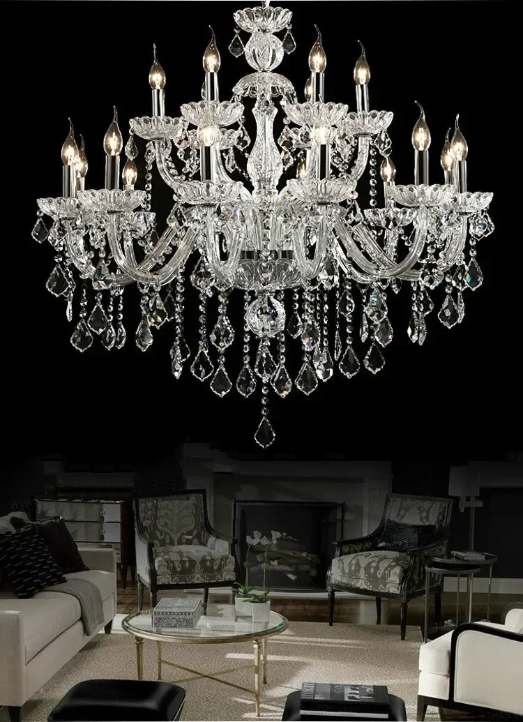 

Хрустальная большая люстра с 18-мя руками, роскошный хрустальный светильник, современное модное освещение для домашнего декора