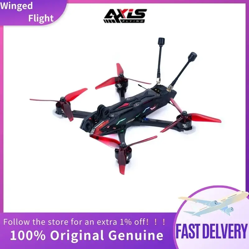 AXISFLYING Manta 5 PRO FPV Drone 6S O3 VTX With GPS DC /Square X Frame C227 1960KV for Cinematic/Freestyle FPV Kits