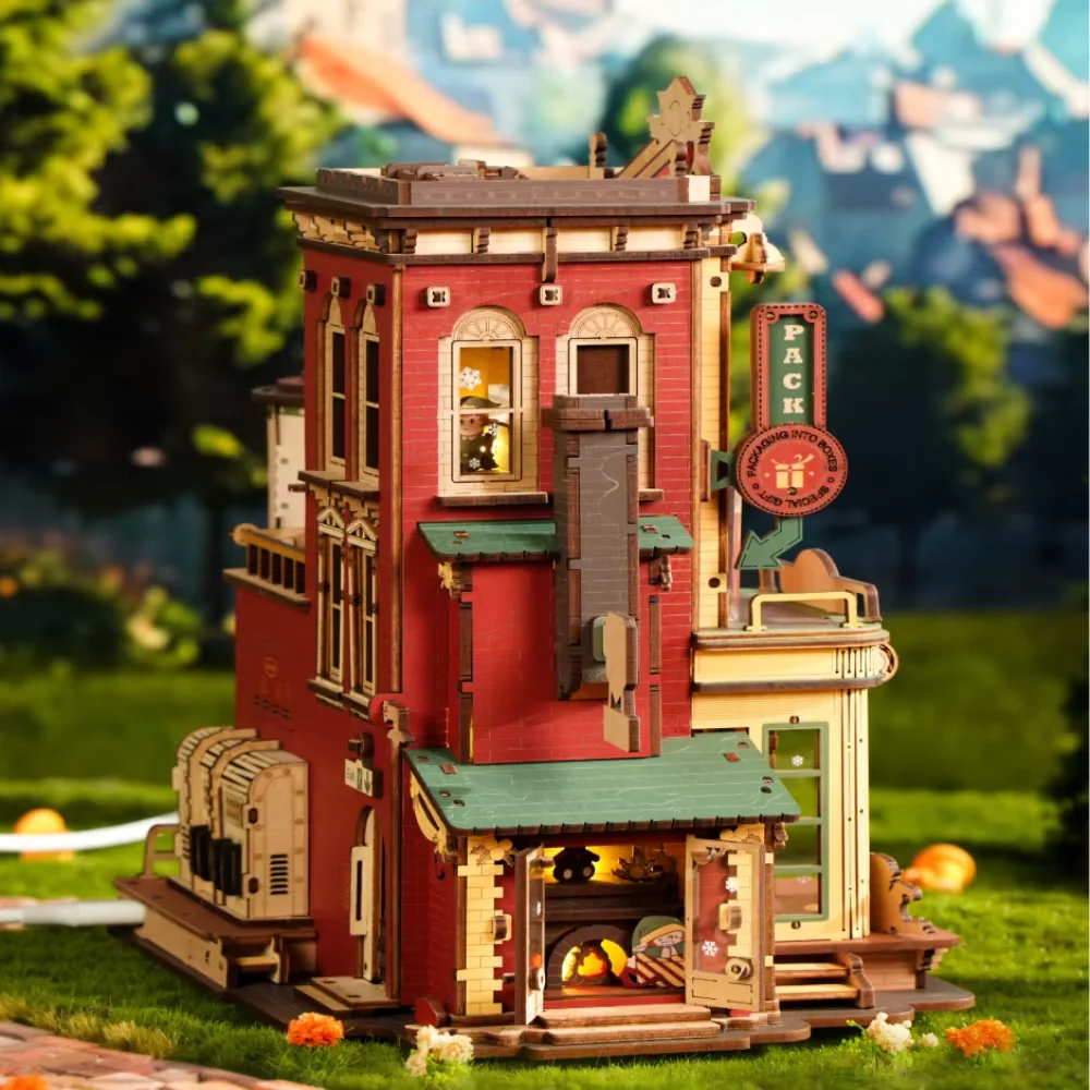 Christmas Dream ของขวัญโรงงาน 3D เพลงไม้กล่องปริศนาของขวัญของเล่นเด็กเด็ก Building Block ชุด