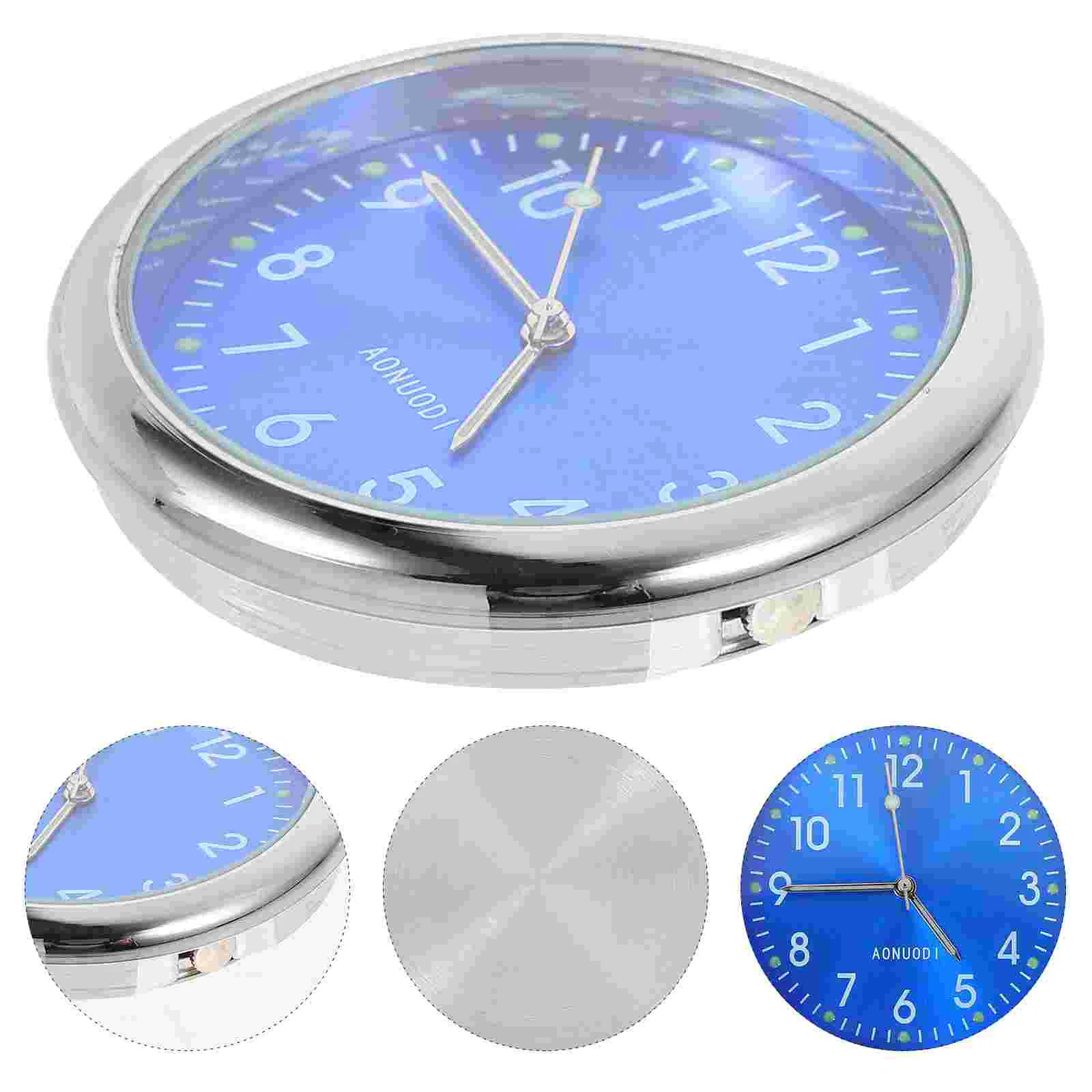 Car Clock Mounted The Dashcam Number Simple Adhesive Vent Clocks Luminous Quartz Glass Steel Digital