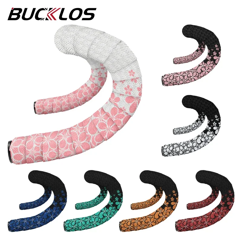 Premium BUCKLOS Bicycle Handlebar Tape Vibration Dampening Road Bike Racing Handle Bar Belt Wrap Long-Lasting Comfort Cycling