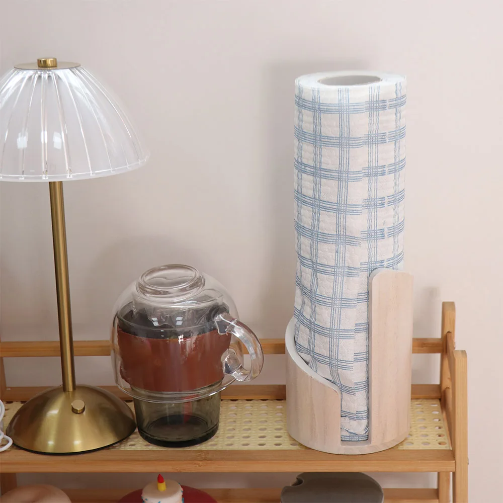 

Деревянная подставка для бумажных полотенец большой вместимости, отдельно стоящая, с декоративным основанием, для хранения, настольная, деревянный дизайн