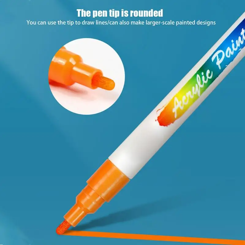 Fine Tip Acrylic Paint Pens Non-sticky Fine Tip Paint Markers Fine Point Markers Long-Lasting Paint Pens Acrylic Markers Acrylic