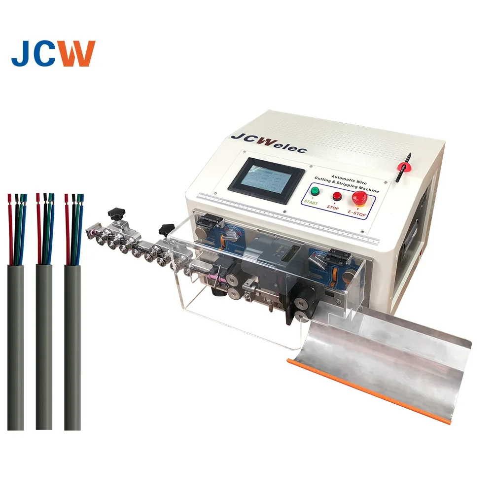 JCW-CS08 Automatic cat5 and cat6 cable making machine multi core wire cutting stripping peeling equipment