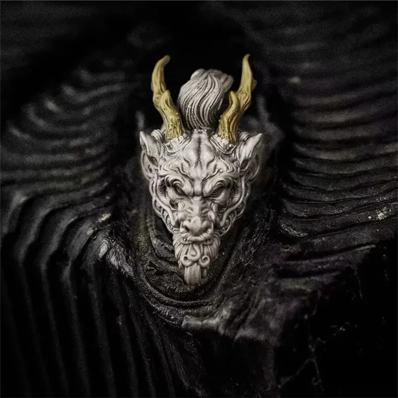 Ethnic Style Elements Divine Beast Old Dragon King Pendant Necklace Men's Domineering Motorcycle Cool Handsome Jewelry Pendant