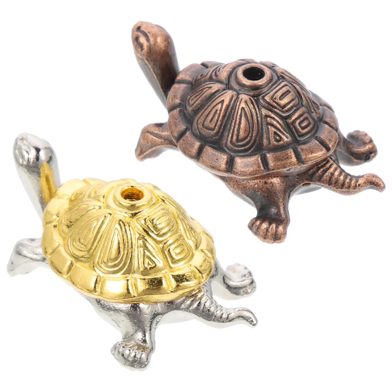 

2Pcs Mini Animal Incense Holder Creative Design Air Purifier Home Decoration Metal Censer Desktop Censer Decor