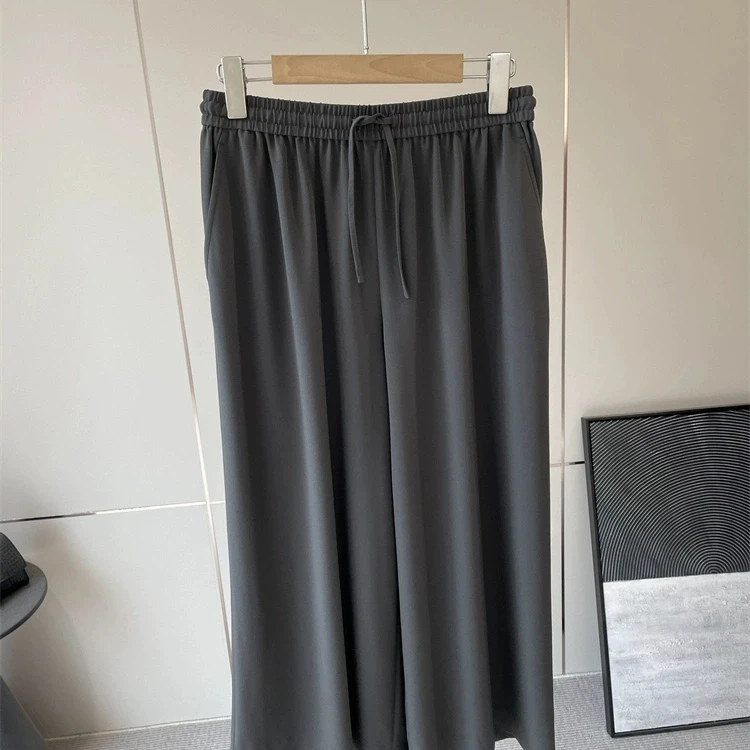 

Повседневные женские джинсы с высокой талией, широкими штанинами, эластичным поясом, охлаждающим эффектом, защитой от сминания, свободного кроя, длиной 7/8, комфортные