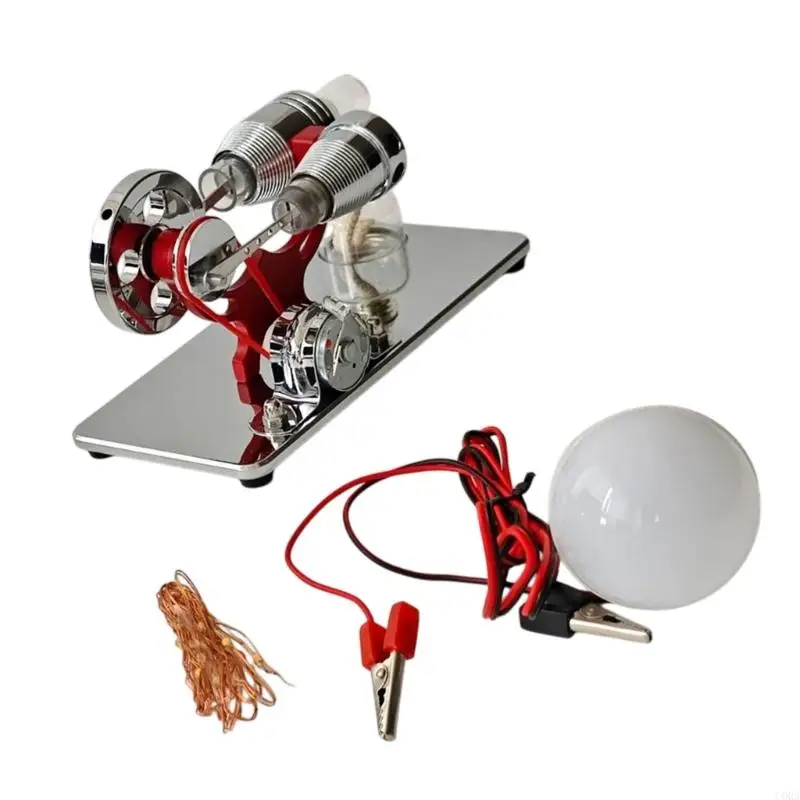 CORA Traditional Industrial Stirling Engine Aluminum Educational Toy Gift