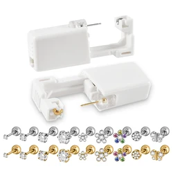 Juego de hebilla desechable esterilizada sin dolor, cartílago de seguridad, Tragus, pistola de tachuelas, dispositivo de perforación de oreja, bisel estéril con bola de seguridad, 1pc
