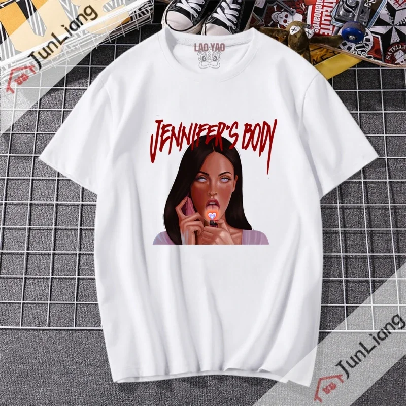 

Меган Фокс Y2k Одежда Актриса из фильма Женская рубашка для мужчин Уличная одежда Топы Футболка с короткими рукавами Мужская 100% хлопок Harajuku