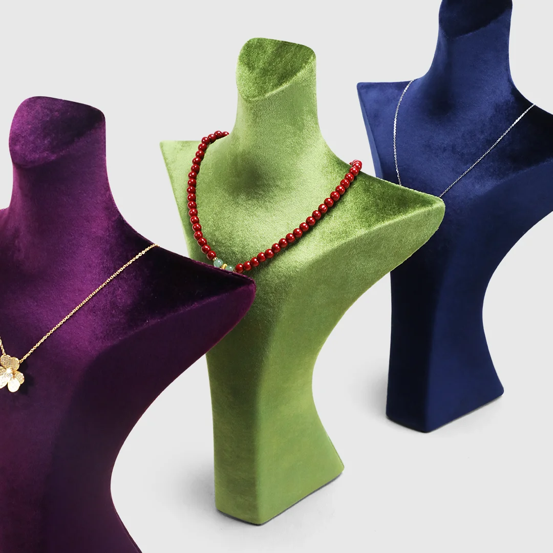 Original design necklace, model neck display stand, high-end velvet jewelry, jewelry display props