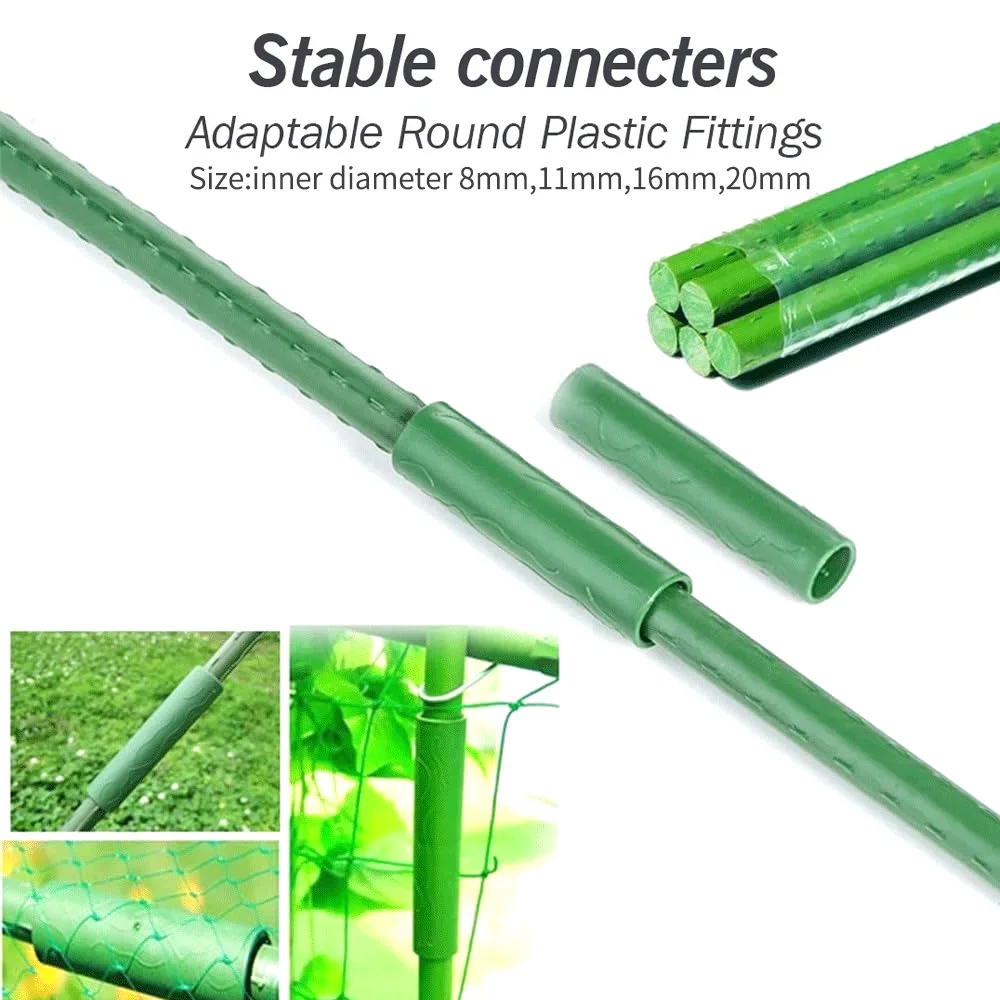 8/11/16/20mm Garden Stakes Grafting Stick Joint Accessories 20PCS Plant Support Connectors Vines Climbing Plant Connecting Pipes