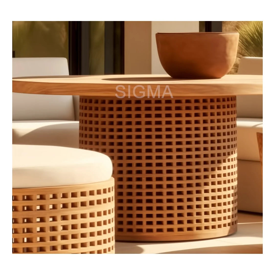 

Sigma Teak Sofa Outdoor Furniture Garden Furniture Patio Furniture Set Sun Loungers Sectional Couch Exterior Bed Coffee Table