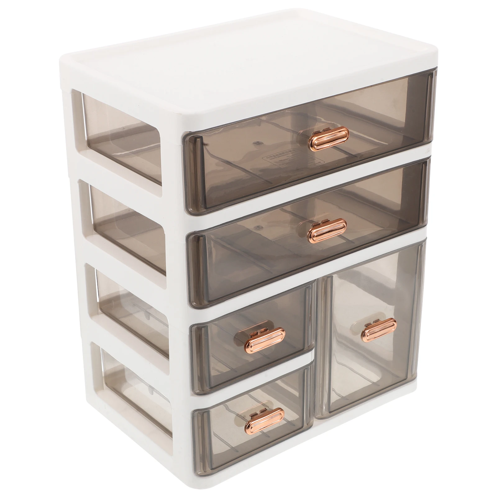 

Transparent Desktop Organizer with Multiple Drawers Storage Box for Makeup Skincare Essentials Home Office Bathroom Vanity