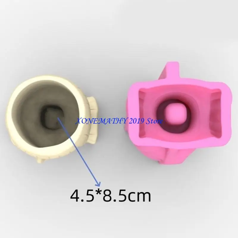 

F42F Plant Silicone Mold Short Haired Girl Flower Pots Mould Practical Concrete and Gypsum Mould for Floral Planter