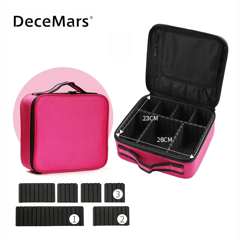 DeceMars Portable Eyelash Storage Box Eyelash Extension Tools Bag Cosmetic Case